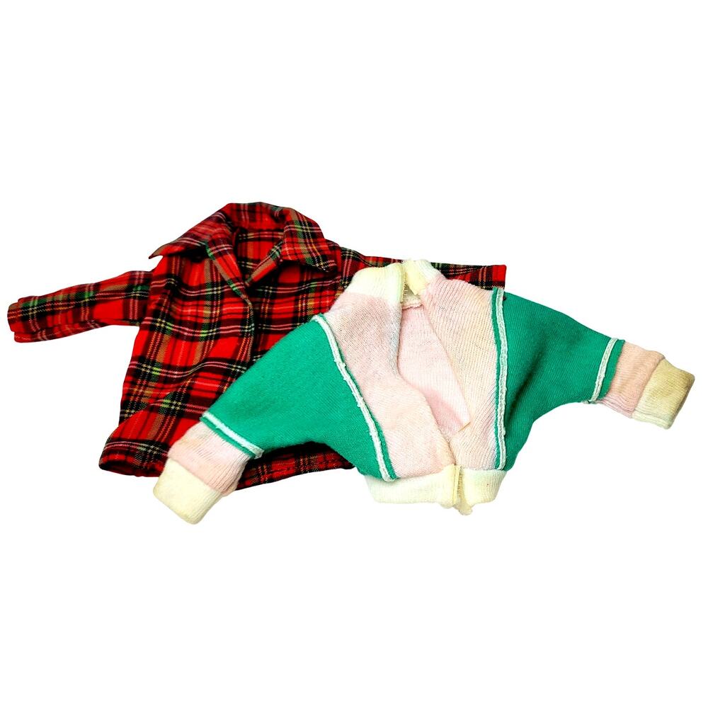 Vintage Ken Sweater "60's Campus Hero" & Plaid Shirt